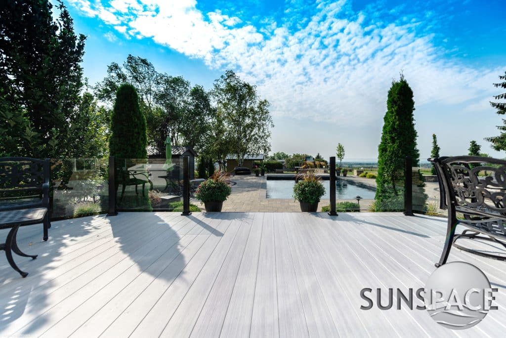alumadeck decking on a sunny day